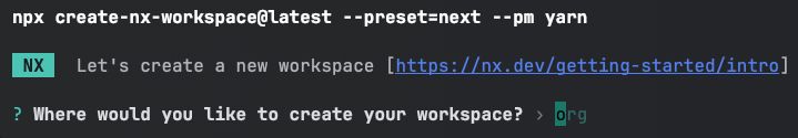 a screenshot of NX CLI wizard, suggesting what organization name to use